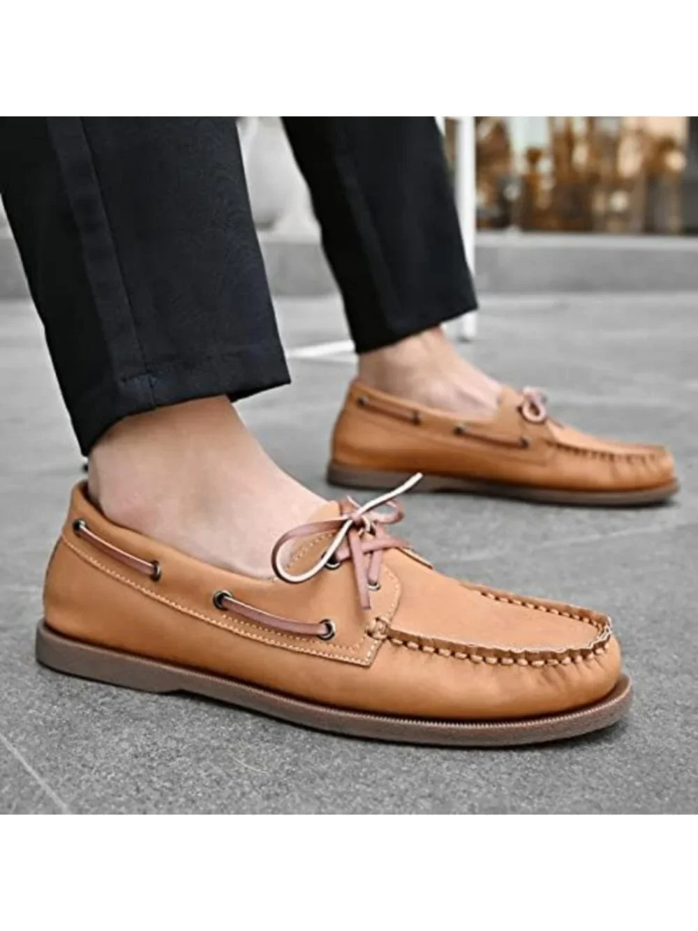 Stylish Men's Leather Boat Shoes | Casual Classic Loafers for Every Occasion